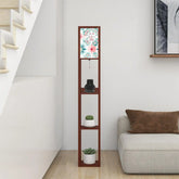 Colorful Spring Floor Lamp with Shelves (Made in USA), Designer Style Bright Living Room Hallway Shelf Lamp