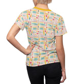 Colorful Floral Tee - Casual Wear, Women&