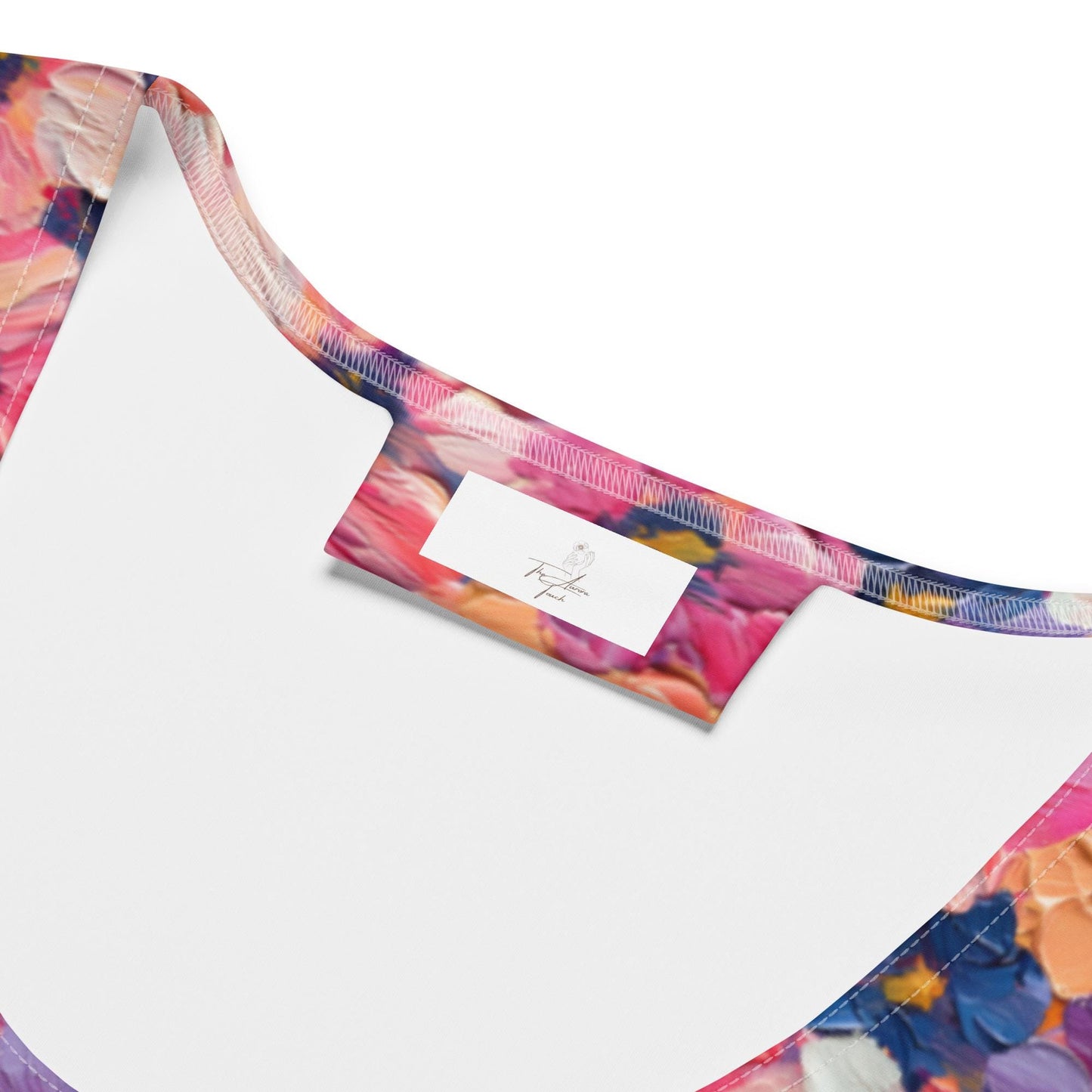 Floral Oil Painting Sublimation Tank Top – Spring Cut & Sew Blouse, Boho Chic Women&#39;s Top, Artistic Floral Print Summer Tee