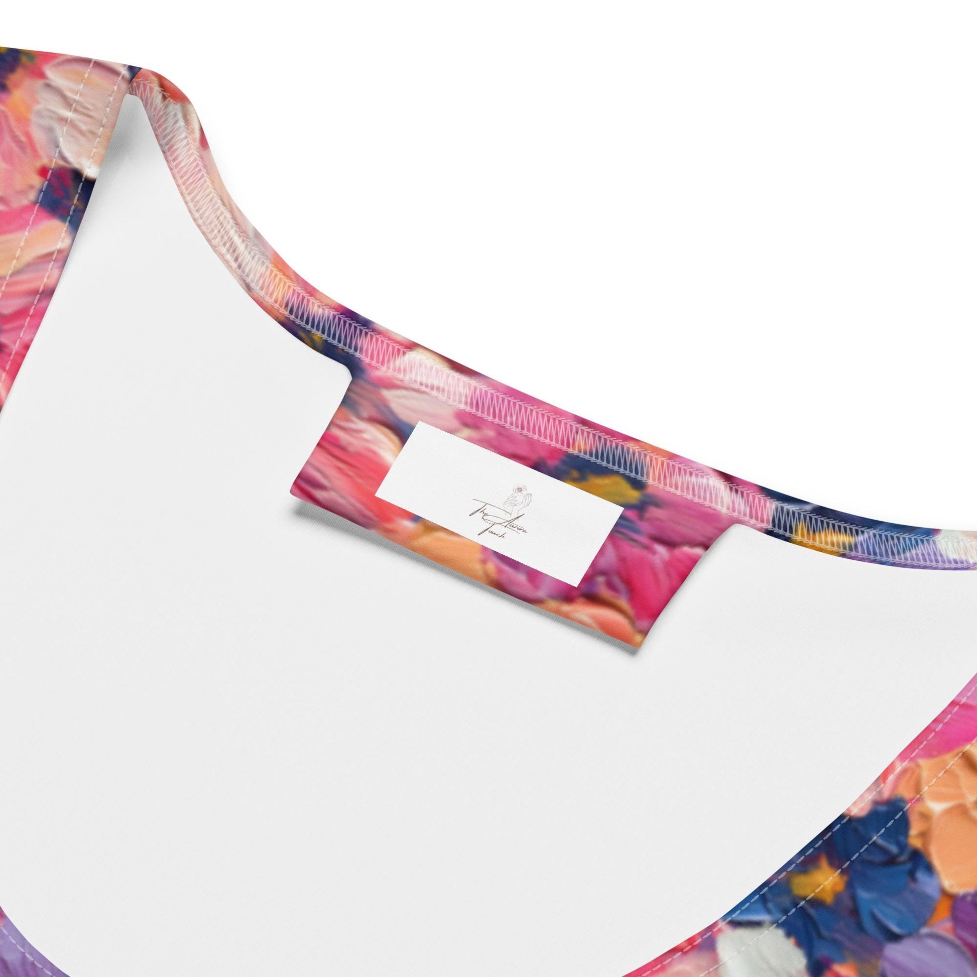 Floral Oil Painting Sublimation Tank Top – Spring Cut & Sew Blouse, Boho Chic Women&#39;s Top, Artistic Floral Print Summer Tee