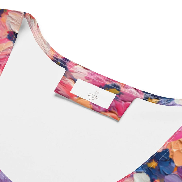 Floral Oil Painting Sublimation Tank Top – Spring Cut & Sew Blouse, Boho Chic Women&