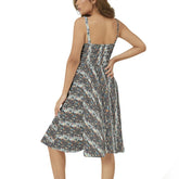 Paisley Pattern Print Sleeveless Strap Summer Dress