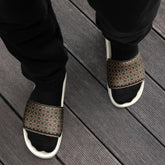 Stylish Geometric Print Men’s Slides – Lightweight Summer House Slippers, Comfortable Indoor/Outdoor Slides for Men