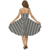 Paisley Pattern Print Sleeveless Strap Summer Dress